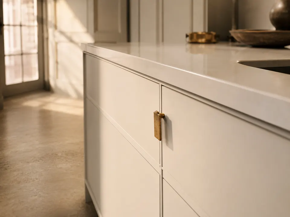 Cuisine laquée pour un projet de décoration d'intérieur
